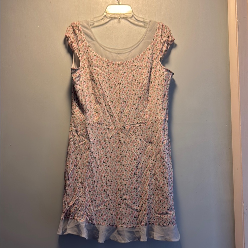French Connection Floral Mini Dress - Pink and Blue